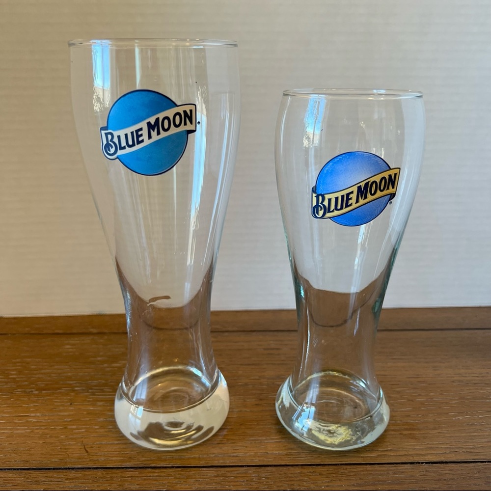 Blue Moon Wheat Beer Glass Set of 2